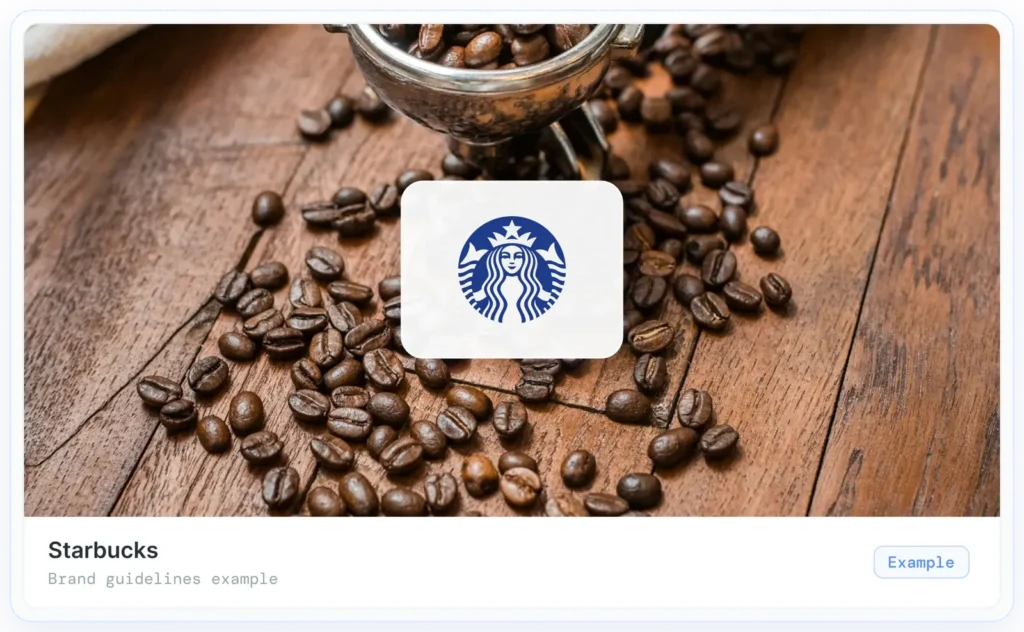 Ejemplo de manual de marca: Starbucks