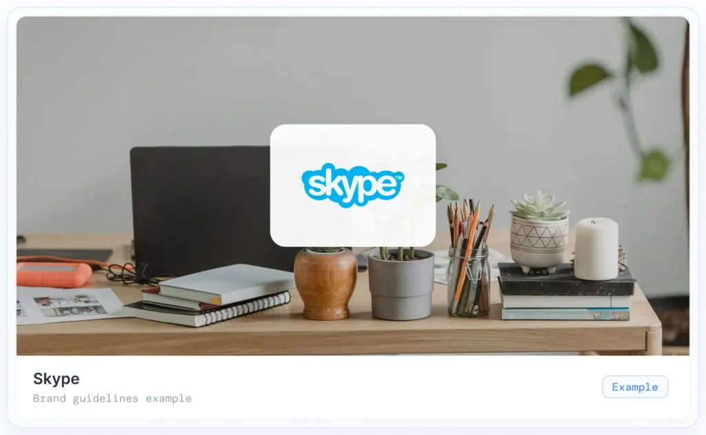 Ejemplo de manual de marca: Skype