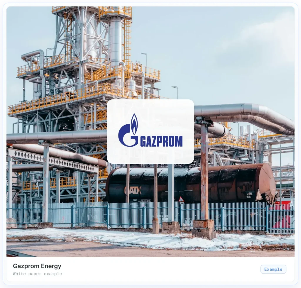 Ejemplo de libro blanco: Gazprom Energy