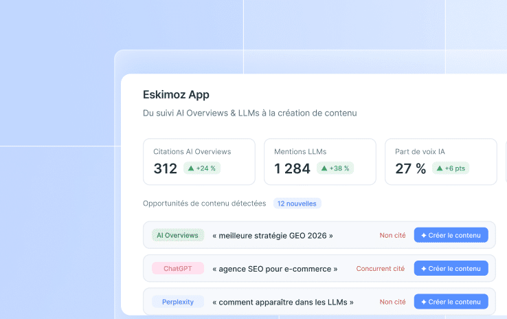 Eskimoz App: del seguimiento de AI Overviews y LLM a la creación de contenido