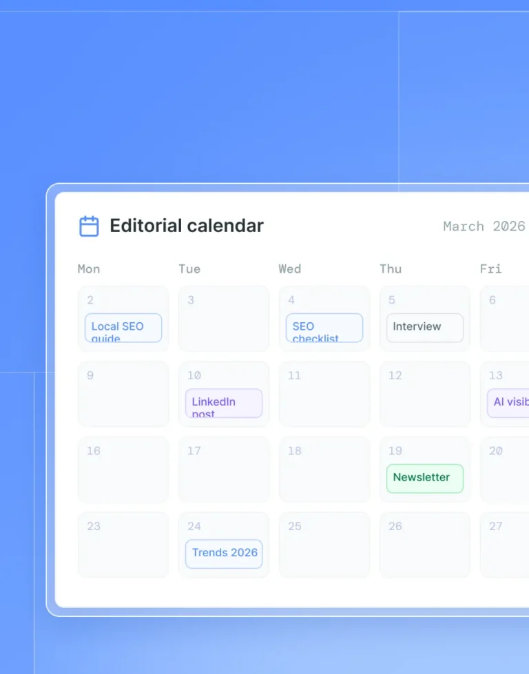 Calendario editorial mensual de contenidos