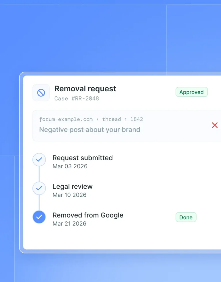 Solicitud de desindexación de una página en Google